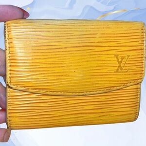 Louis Vuitton Wallet Yellow Epi Leather
